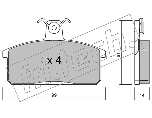 FRI.TECH. 028.4 - Тормозные колодки 