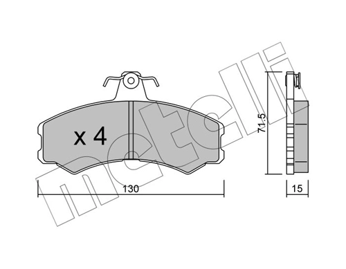 METELLI 22-0031-1 - Тормозные колодки 