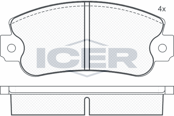 ICER 180474 - Тормозные колодки 