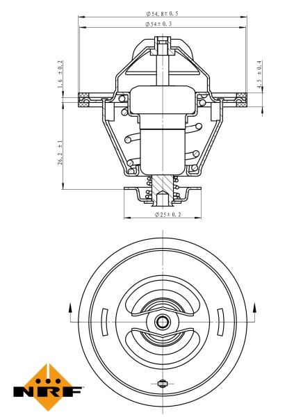 NRF 725125 - Термостат, охлаждающая жидкость EASY FIT