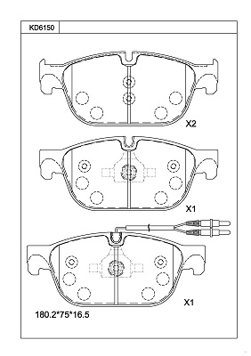ASIMCO KD6150 - Тормозные колодки 