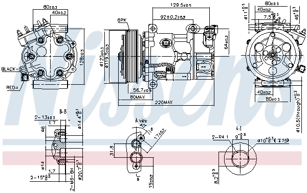 NISSENS 890743 - Компрессор кондиционера