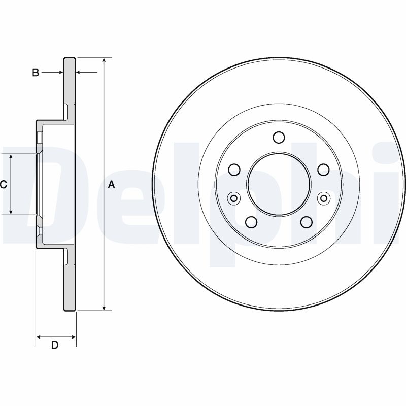 DELPHI BG4748C - Тормозные диски