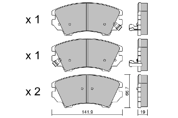 Комплект тормозных колодок, дисковый тормоз Premium ADVICS by AISIN