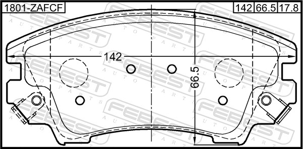 FEBEST 1801-ZAFCF - Тормозные колодки 