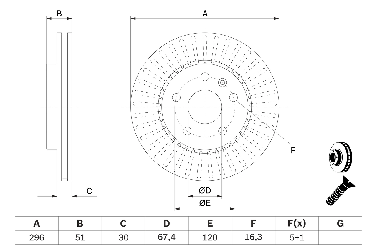 BOSCH 0 986 479 543 - Тормозные диски