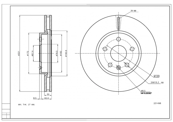 HART 231 498 - Тормозные диски