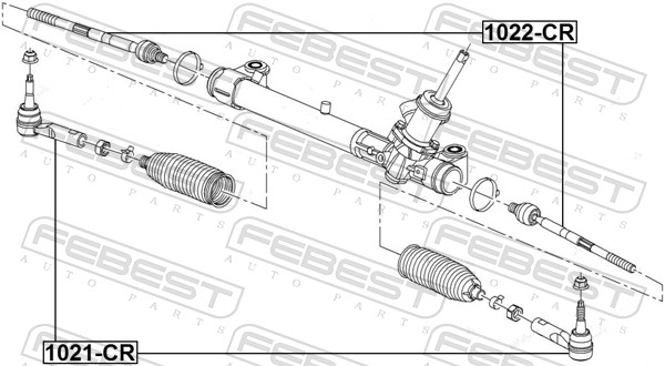 FEBEST 1021-CR - Рулевой наконечник