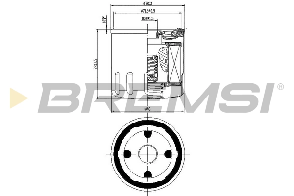 BREMSI FL0031 - Масляный фильтр