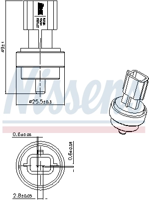 NISSENS 207006 - Датчик, температура охлаждающей жидкости ** FIRST FIT **