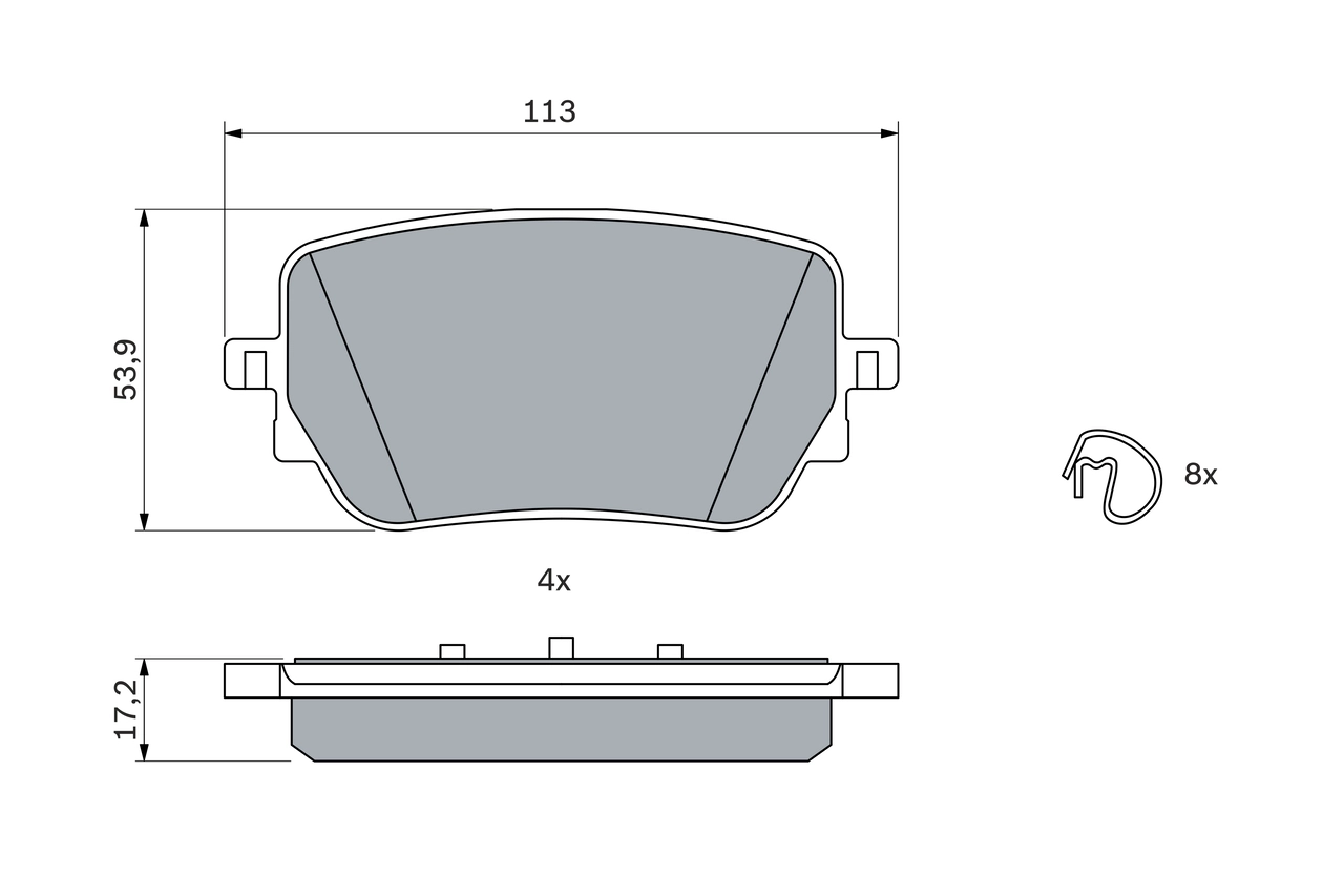 BOSCH 0 986 424 890 - Тормозные колодки 