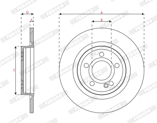 FERODO DDF3031C - Тормозной диск PREMIER