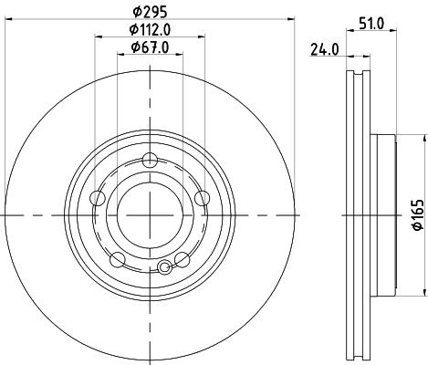 HELLA 8DD 355 133-381 - Тормозной диск PRO High Carbon