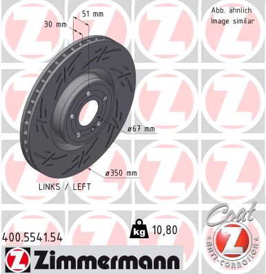 ZIMMERMANN 400.5541.54 - Тормозной диск BLACK Z