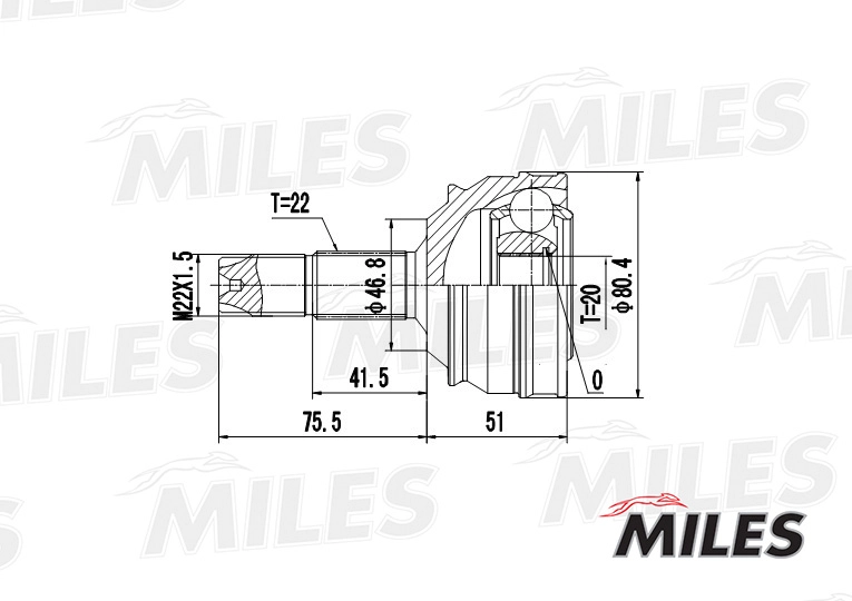 MILES GA20088 - ШРУС