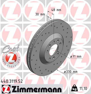ZIMMERMANN 440.3119.52 - Тормозной диск SPORT BRAKE DISC Z
