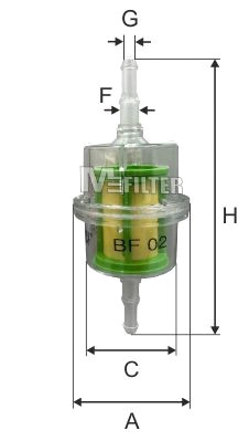 MFILTER BF 02 - Топливный фильтр