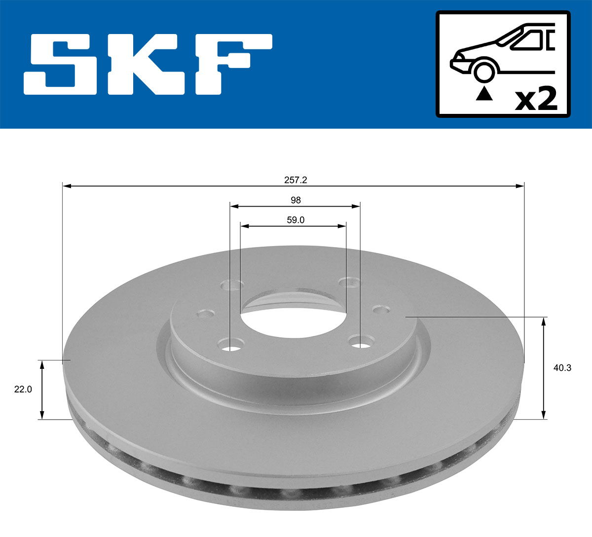 SKF VKBD 80064 V2 - Тормозные диски