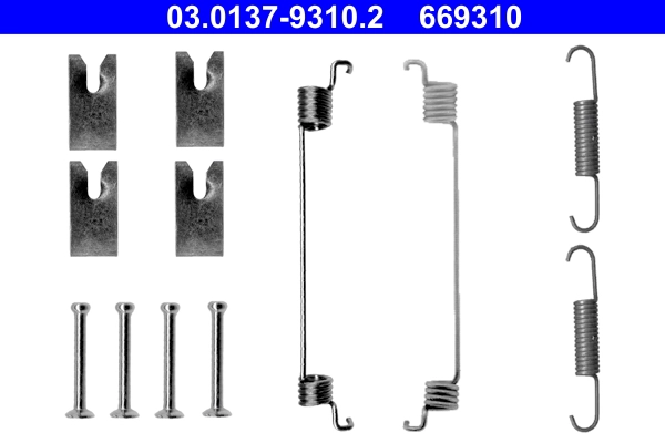 Ремкомплект тормозных колодок ручника