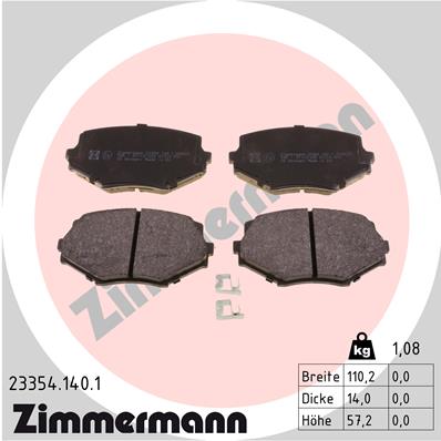 ZIMMERMANN 23354.140.1 - Тормозные колодки 