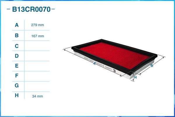 CWORKS B13CR0070 - Воздушный фильтр