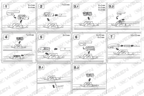 WEEN 100-3013 - Щетка стеклоочистителя Arctic