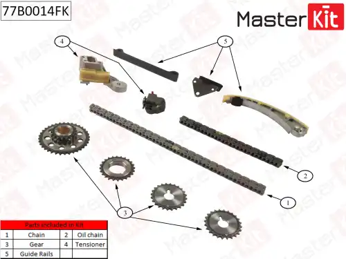 MASTER KIT 77b0014fk - к-кт цепи ГРМ