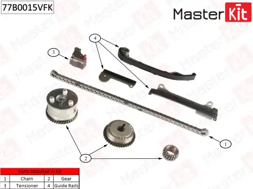 MASTERKIT 77b0015vfk - к-кт цепи ГРМ