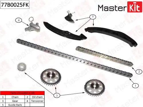 MASTERKIT 77b0025fk - к-кт цепи ГРМ