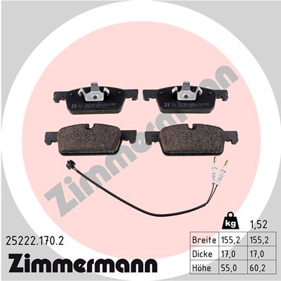 ZIMMERMANN 25222.170.2 - Тормозные колодки 