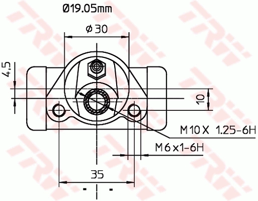 TRW BWD103 - Рабочий тормозной цилиндр