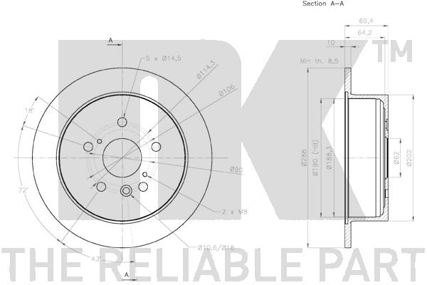NK 2045160 - Тормозные диски