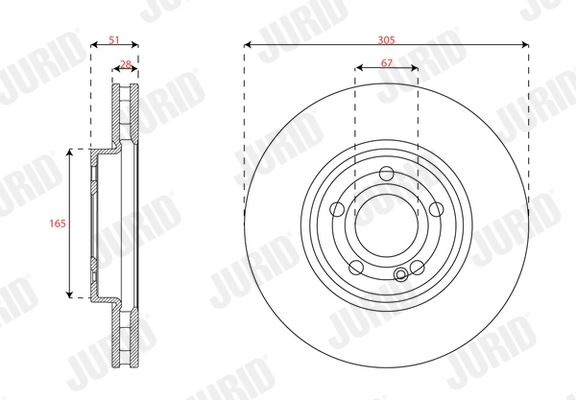 JURID 563637JC - Тормозные диски