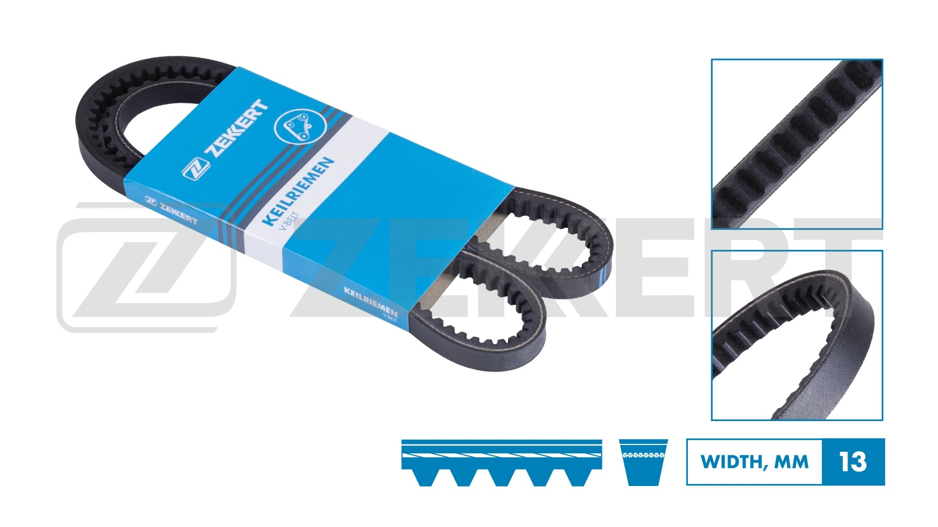 ZEKKERT KR-13X1075 - Клиновой ремень