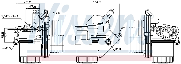 NISSENS 90893 - Масляный радиатор