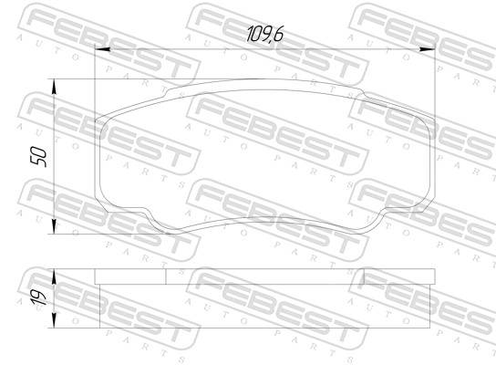 FEBEST 2801-DUCIIR - Тормозные колодки 
