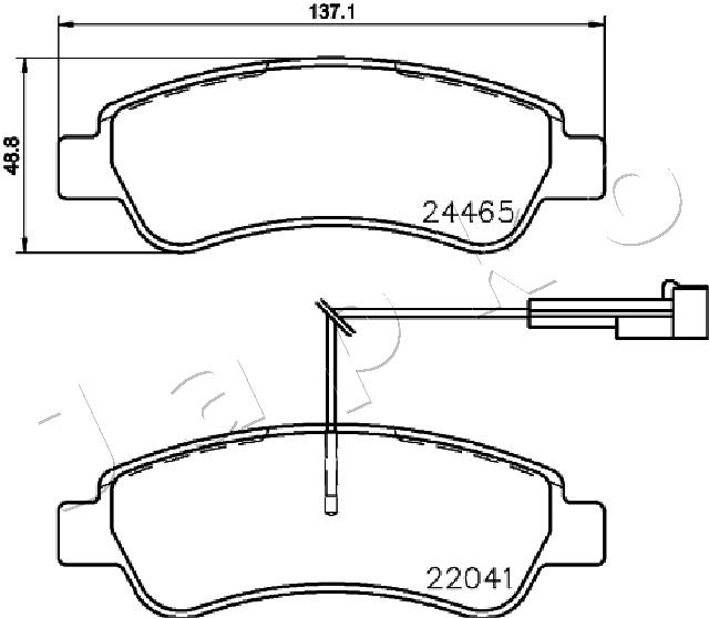JAPKO 510609 - Тормозные колодки 