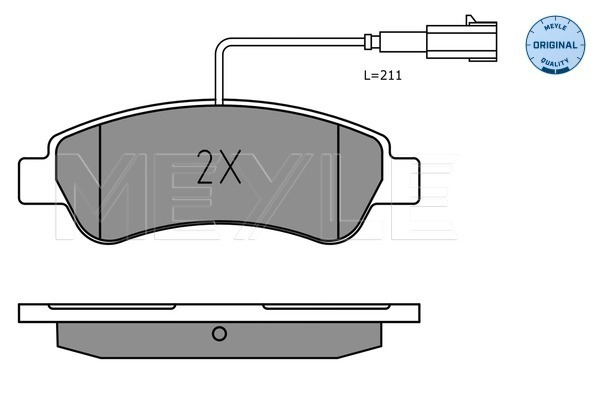 MEYLE 025 220 4119 - Комплект тормозных колодок, дисковый тормоз MEYLE-ORIGINAL: True to OE.