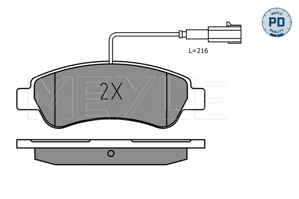 MEYLE 025 220 4119/PD - Комплект тормозных колодок, дисковый тормоз MEYLE-PD: Advanced performance and design.