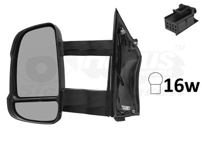 VAN WEZEL 1651827 - Наружное зеркало * HAGUS *