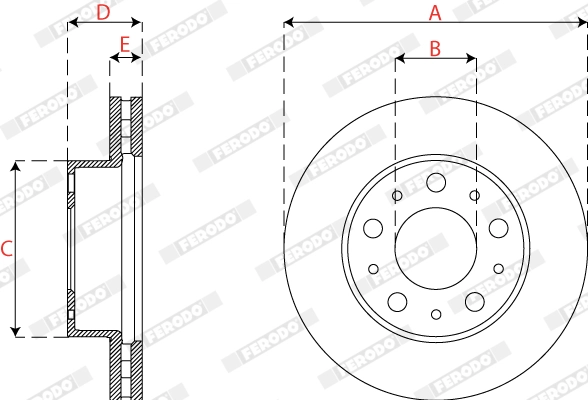 FERODO DDF2795-1 - Тормозной диск PREMIER