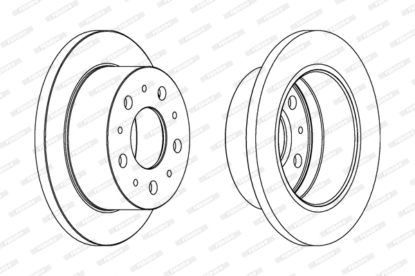 FERODO DDF1574C - Тормозной диск PREMIER Coat+ disc