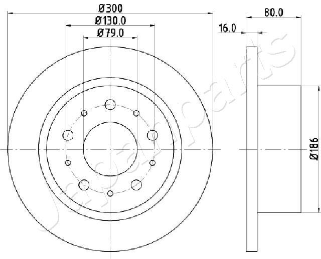 JAPANPARTS DP-0217 - Тормозные диски