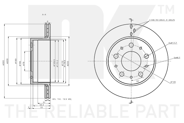 NK 311963 - Тормозные диски