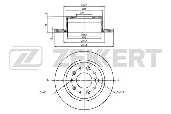 ZEKKERT BS-5111 - Тормозные диски