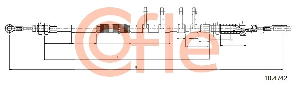 COFLE 10.4742 - Трос ручника