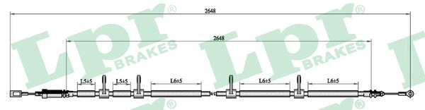 LPR C0990B - Трос ручника