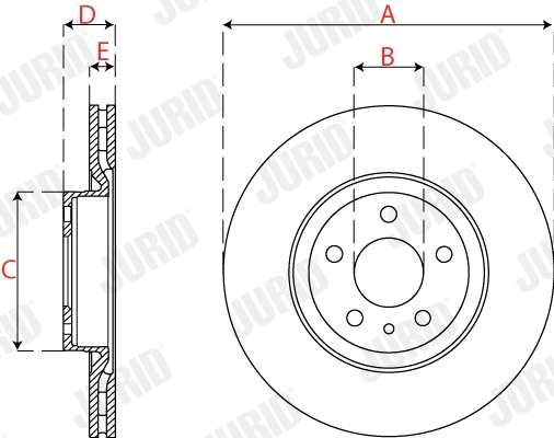 JURID 563273JC - Тормозные диски
