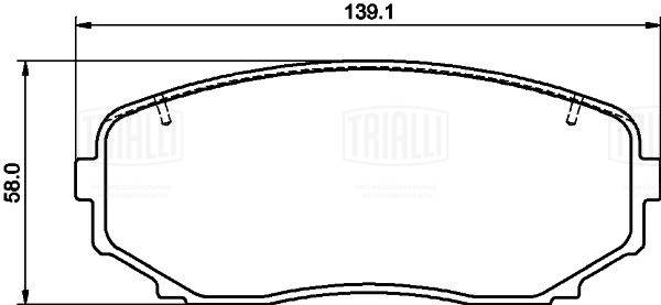 TRIALLI PF 4260CR - Тормозные колодки 