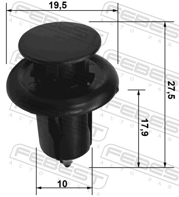 FEBEST 88570-043 - Клипса